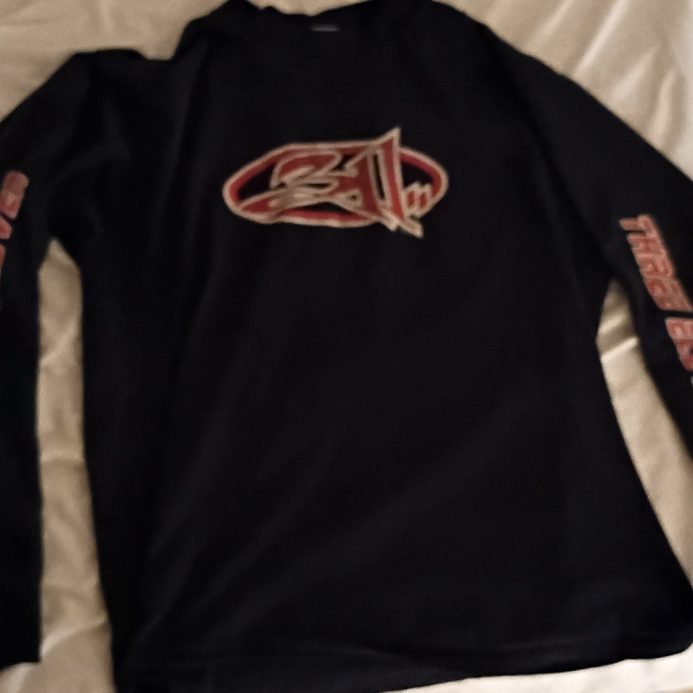 Kids Black Graphic Long Sleeve Shirt